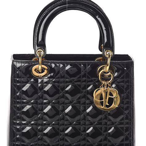 black dior purse|lady dior medium black.